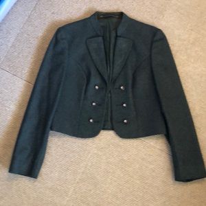 Vintage German trachten mode wool jacket 42 green